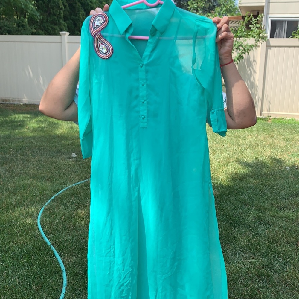 Long beaded tunic top / Indian Kurti